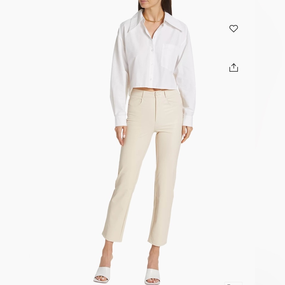 Paige Stella Faux Leather High Rise Pants